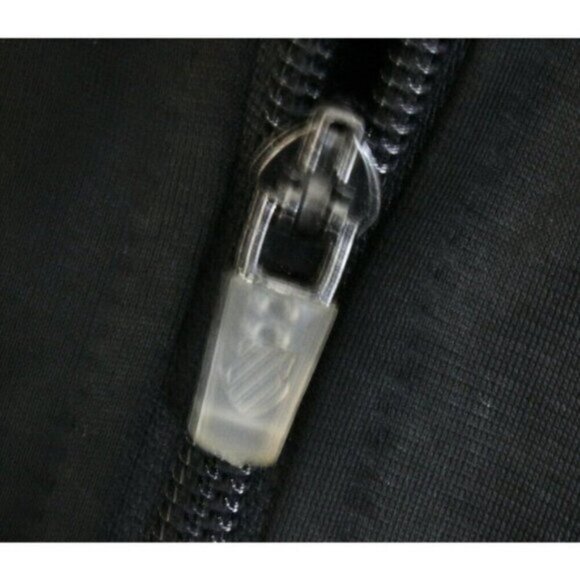 K Swiss Mens Track Jacket Top Shot Minimalist Colorblock Logo Zip Black Sz L - Picture 3 of 15